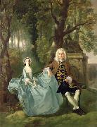 Thomas Gainsborough Portrait of Mr and Mrs Carter of Bullingdon House, Bulmer, Essex oil painting reproduction